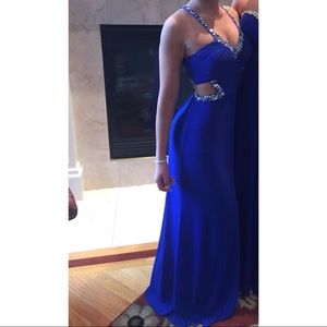 royal blue prom dress